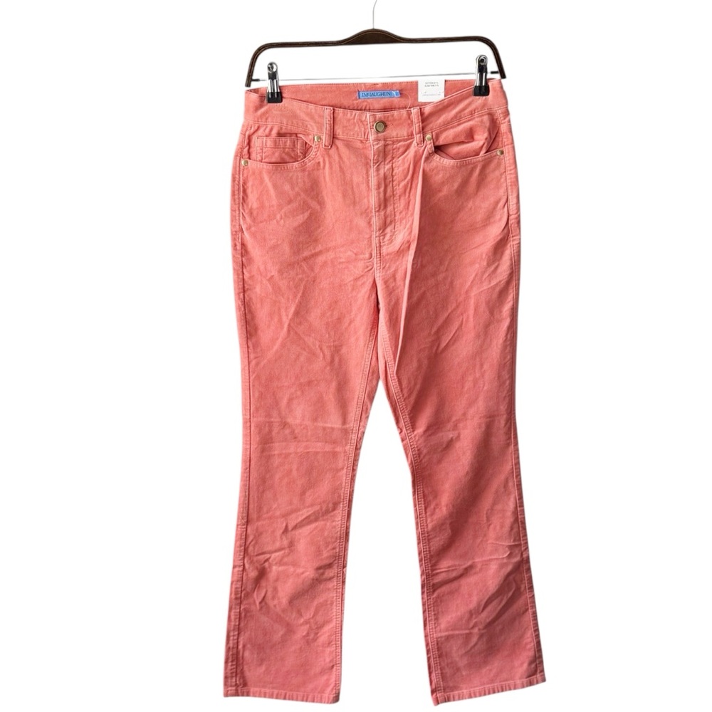 J McLaughlin Milburn Velvet Jeans in Deep Coral | 6 NWT - Picture 3 of 10